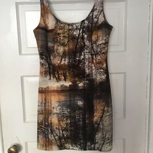 Woods Pattern Mini Dress